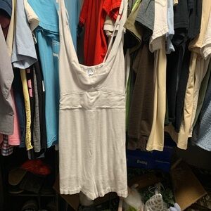 Francesca's Collections White Sleeveless Jumpsuit